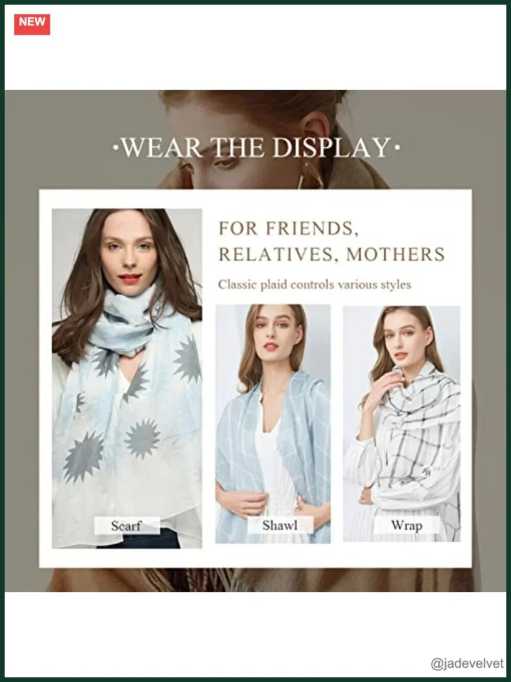 Flax Linen Fashion Scarf Plaid Striped Lightweight Breathable Shawl Wrap